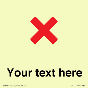 Custom plain background, red cross sign